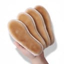 Children's Insulated Insoles 2 Pairs Beige Plush Warm Insoles Made of Artificial Fur for Winter Footwear EU 19–34 2