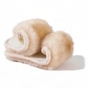Children's Insulated Insoles 2 Pairs Beige Plush Warm Insoles Made of Artificial Fur for Winter Footwear EU 19–34 4