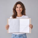 Fotoalbum na 200 fotek 10 x 15 cm Obal z bílé tkaniny 18 x 25 cm Zasouvací průsvitné kapsy Na rodinné i svatební fotky a jako dárek 4