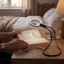 Halslup med LED-belysning Linse 130 mm Flexibel silikon slang USB-C laddning Svart För läsning, sömnad, virkning och hantverk 6