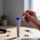 Tennlödder i tub 10 g Diameter 0,8 mm Med flusspunkt Smältpunkt 183 till 266 °C Silver För lödning av elektronik och kretskort 3