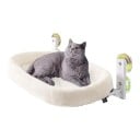 Hängande säng för katter för fönster 60 x 30 cm Maxvikt 18 kg Sugkoppar Dubbelsidig klädsel i plysch och nät Fällbar säng 1