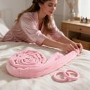 Bezhřevová kulma na vlasy s gumičkami 154 cm Sametová měkká natáčka bez tepla Čelenka na vlny a kudrlinky přes noc 8