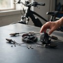 Sats med LED-blinkers för elcykel 48 V och 60 V 4 st Dynamisk blinkning Multifunktionell switch för styret 22 mm Ljudsignal Varningsljus 3