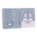 Mini fotoalbum s kresleným zvířátkem Na fotky 7,6 cm Rozměr 8,8 x 2,8 x 11 cm Průhledné kapsy Šedomodré Na fotky i sběratelské karty 2