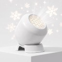 LED projektor för snöflingor och stjärnor Rotationen 360° 3 W USB-ström Justerbar ljusstyrka Höjd 10 cm ABS Vit Vinterdekoration för rum 2