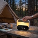 Digital väckarklocka med nattljus och simulerad gryning 3 ljusfärger 2 väckningar Batteri 2000 mAh 11 x 3,2 x 11,8 cm Vit För sovrummet 2