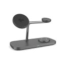 Magnetisk trådlös laddstation 3i1 Qi2 15 W för iPhone Apple Watch Galaxy Watch och AirPods Justerbar stativ 2