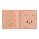 Mini fotoalbum s kresleným zvířátkem Na fotky 7,6 cm Rozměr 8,8 x 2,8 x 11 cm Průhledné kapsy Broskvové Na fotky i sběratelské karty 2