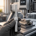 Förlängd spårfräs 8 x 40 mm Skaft 12,7 mm 1/2 tum Trebladig TCT Hårdmetall Rak CNC-fräs Silver Trä och tjocka skivor 5