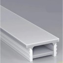 Silikon LED-profil 15 x 10 mm Med vit kant 19 mm Längd 1 m Flexibel Med diffusor För LED-remsa Nedsänkt i spår Utan remsa 1