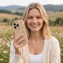 Fodral för iPhone 18 Pro Blommönster med prästkragar Skyddande skal Höjt kameraram Skydd för sidor och kanter 24