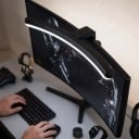 LED-ljusskena för böjd monitor 40 cm RGB-belysning Asymmetriskt ljus utan reflexer Steglös dimning Timer Svart USB-strömförsörjning 4