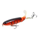 Ytbetande popper 10 cm 13 g med roterande svans och 3D ögon Två trekrokar För spinnfiske av rovfiskar vid ytan 15