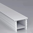 Silikon LED-profil 14 x 14 mm Vit kant 18 mm Längd 1 m Flexibel Med diffusor För infälld montering i spår För LED-remsa Utan LED-remsa 1