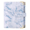 Fotoalbum i marmorstil 25 utbytbara sidor med 4 fickor 23,3 x 18 cm PU-läder Metallhörn För fotokort och foton 2