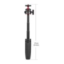 Mini stativ för kamera och telefon 15 till 27 cm Aluminium bordstativ med kulhuvud och handtag Maximal belastning 1 kg Svart-röd 3