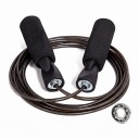 Hopprep med ståltråd i PVC 3 m Skumhandtag 13,5 cm med kullager Justerbar längd Svart För cardio och viktminskning 1