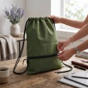 Fällbar dragsäck 44 x 36 cm Lätt sportväska i oxford med dragkedjeficka Unisex För gym och utflykter 3