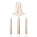 Natáčky à cheveux sans chaleur 4 pièces 27 cm Diamètre 3,5 cm Natáčky en mousse avec foulard en satin Pour de grandes vagues 4