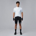 Herrcykelsats Tröja med kort ärm och shorts med vaddering 90 % polyester och 10 % Lycra Vit tröja med prickar och svarta shorts 3