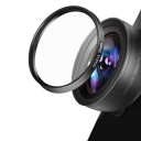 Makroobjektiv för mobil 120 mm Super makro 10x med stjärnfilter STAR+8 37 mm Universell klämma EVA-fodral Svart för iOS och Android 2