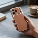 Fodral för iPhone 18 Pro Lädertextur Matt yta Stötsäker Halkfri Fingeravtrycksskydd 21