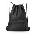 Dragsäck för ryggen 44 x 33 cm Vattenavvisande nylonryggsäck med dragkedjefack Unisex För gymmet, skolan och utflykter 10