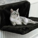 Säng för katter på radiator 46 x 30 x 25 cm Mjuk plyschsäng på metallram Hängande på värme Pratbart överdrag 2