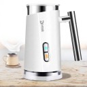 Automatisk mjölkskummare DEVISIB 3i1 Behållare 300 ml Effekt 500 W Varm och kall skum Värmer mjölk Rostfri kanna Vit För latte 3