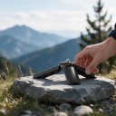 Kompakt stativ 7,5 cm med 1/4 tum gänga Vikt 39 g Handtag och bordstativ Svart För actionkameror och gimbal kameror i fickformat 2