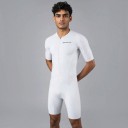 Herrcykelsats Tröja med kort ärm och shorts med vaddering Elastiskt material 80 % polyester och 20 % spandex Vit tröja och shorts 3