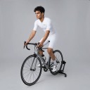 Herrcykelsats Tröja med kort ärm och shorts med vaddering Elastiskt material 80 % polyester och 20 % spandex Vit tröja och shorts 5