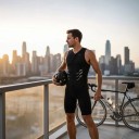 Herrcykelsats Tröja utan ärmar och shorts Dragkedja fram Elastiskt material 80 % polyester och 20 % spandex 8