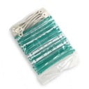 Bigoudis à permanente avec élastique Ensemble de 12 pièces 9 x 0,8 cm Bigoudis en plastique ABS Vert et blanc Pour des coiffures ondulées 1