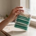 Bigoudis à permanente avec élastique Ensemble de 12 pièces 9 x 0,8 cm Bigoudis en plastique ABS Vert et blanc Pour des coiffures ondulées 2