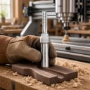 TCT fräs för spår 8 x 30 mm Rak trebladig Spännstång 1/2 tum 12,7 mm Hårdmetall Oberoende fräsmaskin och CNC Silver Trä och spånskivor 3