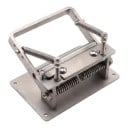 Presse à cuir manuelle Machine à amincir le cuir Épaisseur réglable 15 x 10 x 10 cm En acier inoxydable Argenté Bandes de plus de 0,9 mm 3