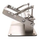 Presse à cuir manuelle Machine à amincir le cuir Épaisseur réglable 15 x 10 x 10 cm En acier inoxydable Argenté Bandes de plus de 0,9 mm 5