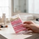 Bigoudis à permanente avec élastique Ensemble de 12 pièces 9 x 0,9 cm Bigoudis en plastique ABS Rose et blanc Pour des coiffures volumineuses 2
