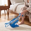 Aide à enfiler des chaussettes sans se pencher 2 pcs Enfileur de chaussettes et bas en plastique avec longue poignée Bleue Pour les seniors et après 3