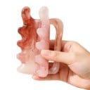 Peigne de massage gua sha avec poignée 10 x 5 cm Grattoir en résine avec double rangée de dents Pour le massage du dos, du cou et des épaules 9