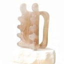 Peigne de massage gua sha avec poignée 10 x 5 cm Grattoir en résine avec double rangée de dents Pour le massage du dos, du cou et des épaules 12