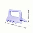 Peigne de massage gua sha à main avec poignée 9,2 x 6,5 cm Outil de massage avec deux rangées de dents arrondies Violet Pour le massage de la nuque 2