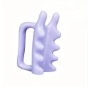 Peigne de massage gua sha à main avec poignée 9,2 x 6,5 cm Outil de massage avec deux rangées de dents arrondies Violet Pour le massage de la nuque 4