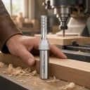 Fräs för spår TCT 9 x 30 mm Rak trebladig Skaft 12,7 mm 1/2 tum Hårdmetall Oberoende fräs och CNC Silver Trä och spånskivor 2