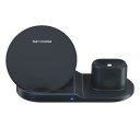 Trådlös laddare med ställning för telefon och plats för AirPods och Apple Watch Total effekt 10 W USB-C-kontakt Mått 20,5 x 9,5 cm 2