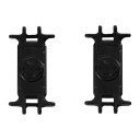 Ensemble de 2 supports en silicone pour téléphone de vélo avec fixation Garmin Pour téléphones de 4 à 7,5 pouces 12,8 x 6,7 cm Noir Pour fixation 1