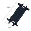 Ensemble de 2 supports en silicone pour téléphone de vélo avec fixation Garmin Pour téléphones de 4 à 7,5 pouces 12,8 x 6,7 cm Noir Pour fixation 6