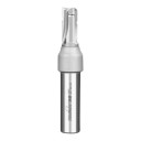 Drážkovací fréza TCT 10 x 20 mm Rovná trojbřitá Stopka 1/2 palce 12,7 mm Tvrdokov Horní frézka i CNC Stříbrná Dřevo a dřevotříska 1